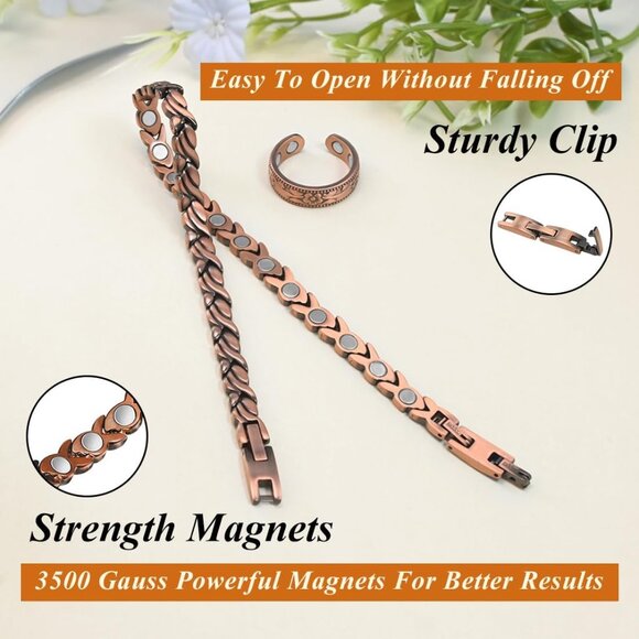 Ultra Strength Magnetic Copper Anklet - Adjustable Fishtail Design for Women - Picture 9 of 9